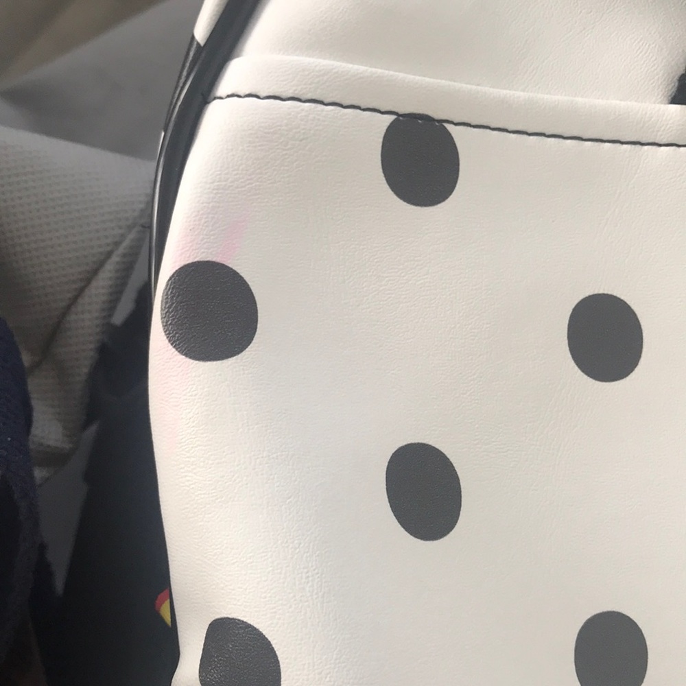 SOLD IDAWEN vegan leather black white tennis bag - Picture 8 of 8